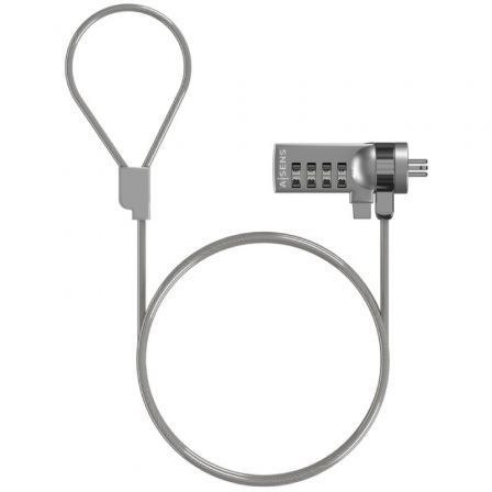 Aisens Cable de Seguridad con Cerradura de Combinación ASLK-D40N01-SL 1.5m Plata